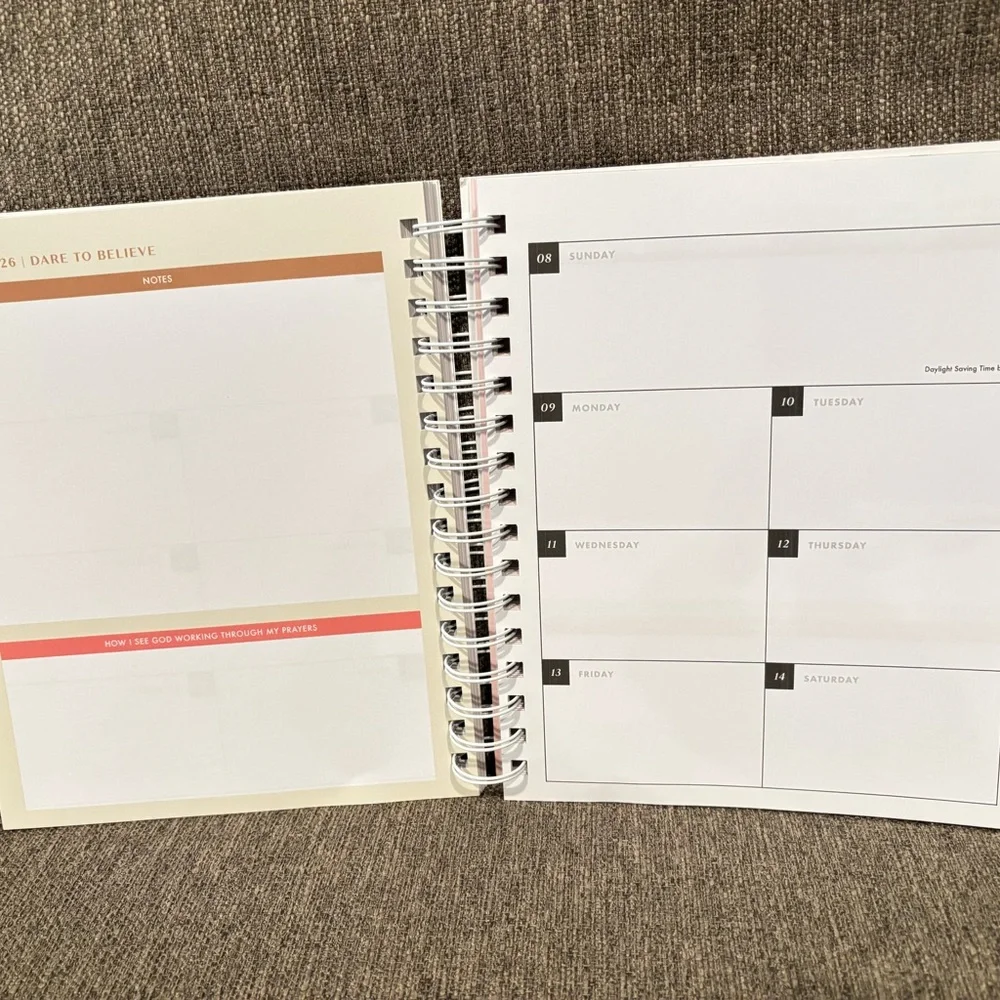 Dare to Believe Pink Daily Planner
